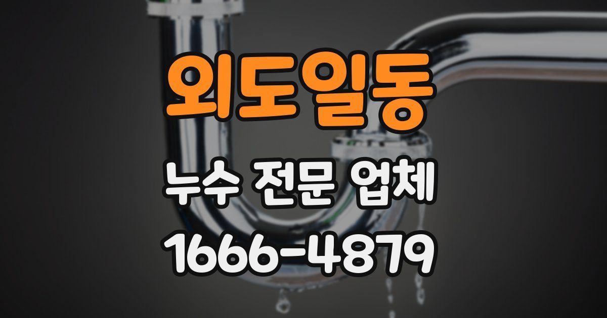 외도일동 누수 전문 업체