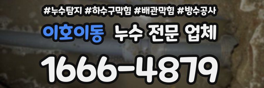 이호이동 누수 전문 업체