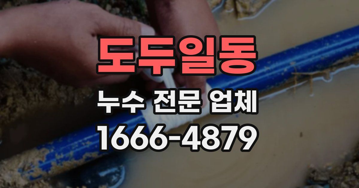도두일동 누수 전문 업체