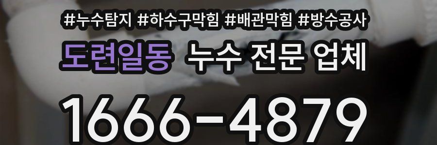 도련일동 누수 전문 업체