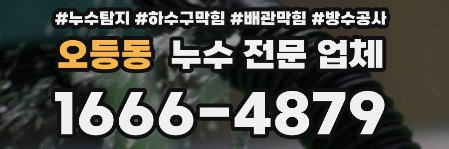 오등동 누수 전문 업체