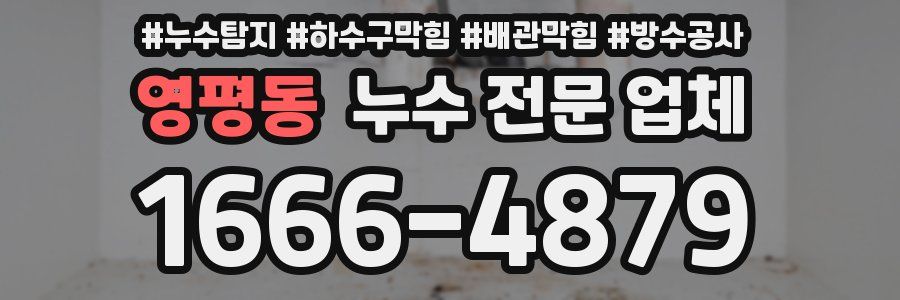 영평동 누수 전문 업체