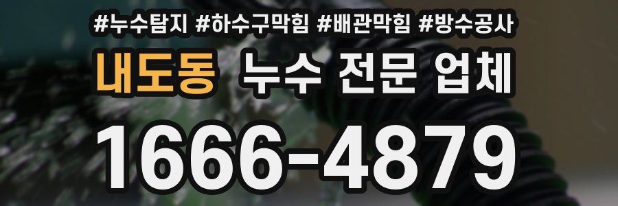 내도동 누수 전문 업체