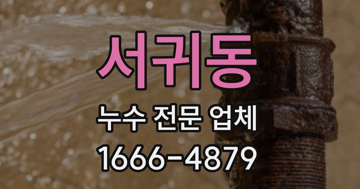 서귀동 누수 전문 업체