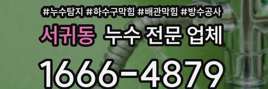 서귀동 누수 전문 업체