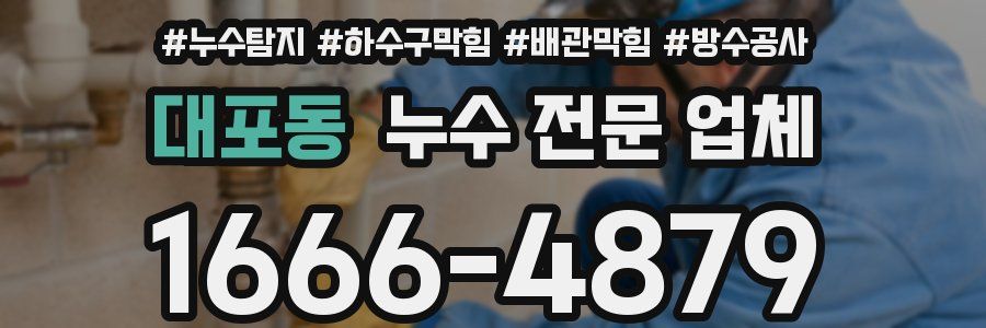 대포동 누수 전문 업체