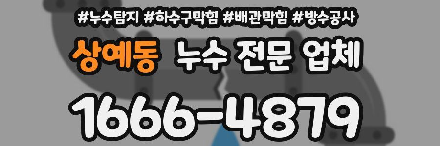 상예동 누수 전문 업체