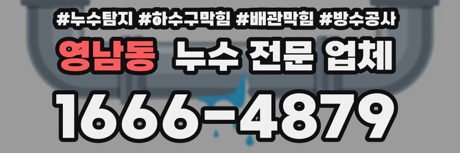 영남동 누수 전문 업체