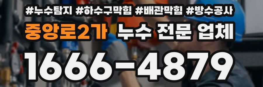 중앙로2가 누수 전문 업체