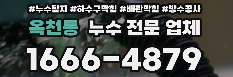 옥천동 누수 전문 업체