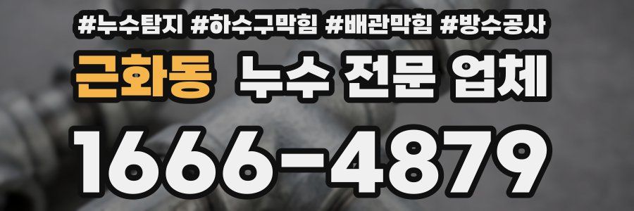 근화동 누수 전문 업체