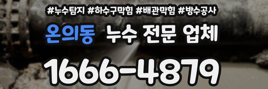 온의동 누수 전문 업체