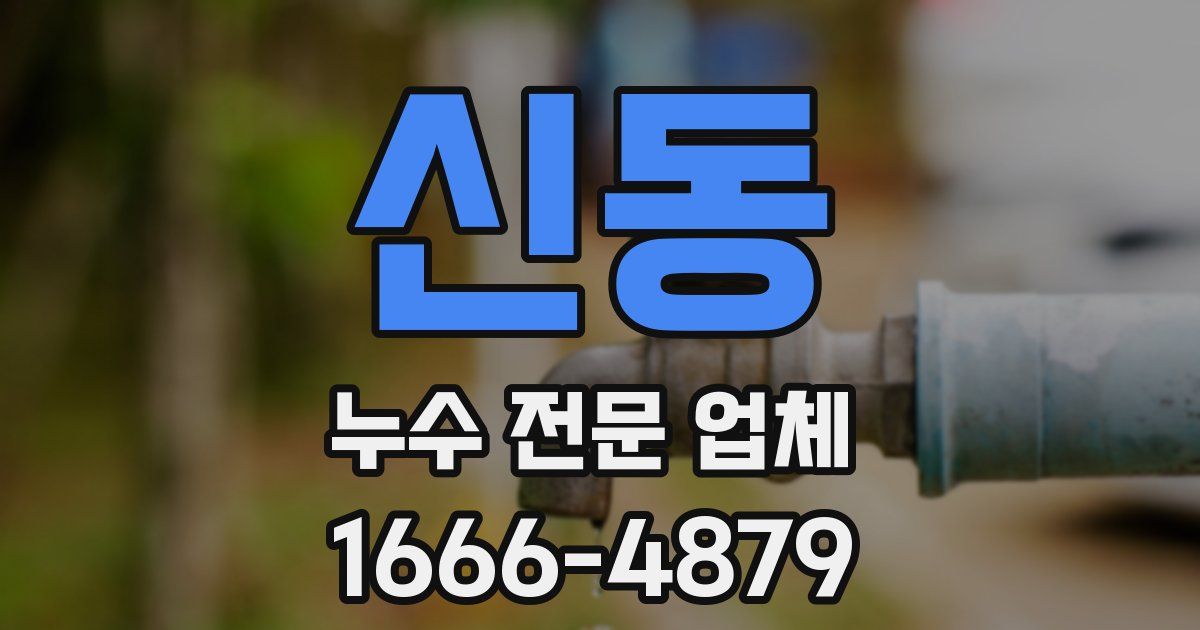 신동 누수 전문 업체