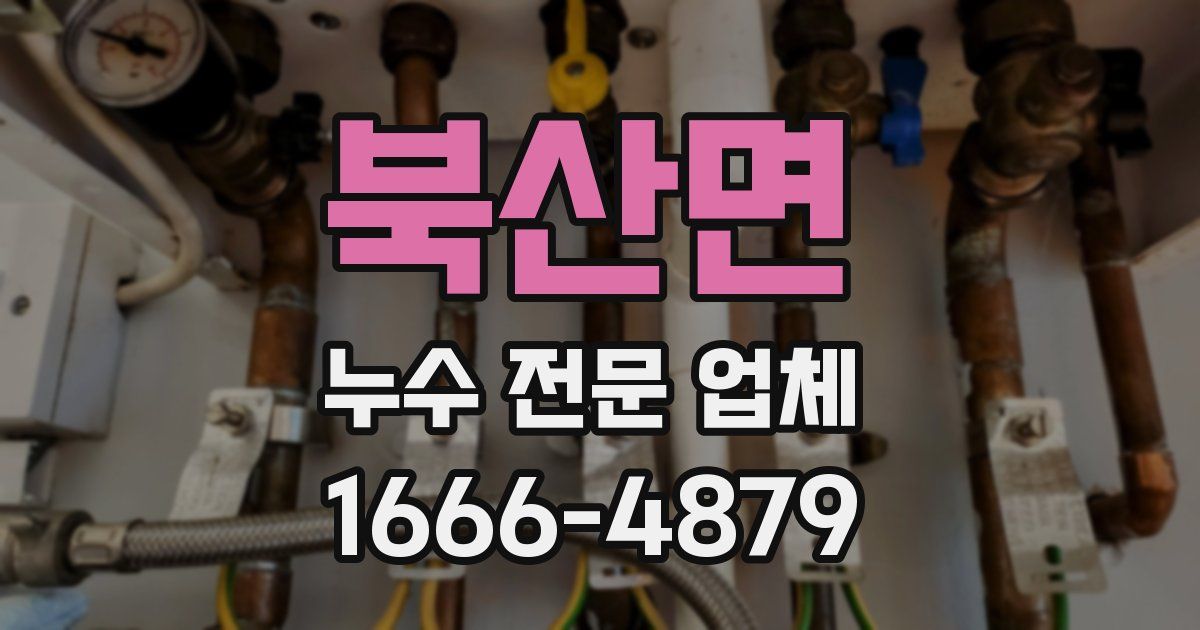 북산면 누수 전문 업체