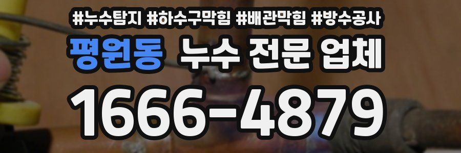 평원동 누수 전문 업체