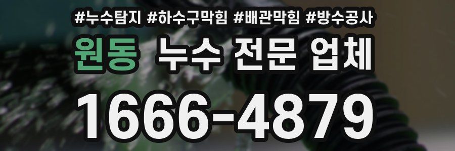 원동 누수 전문 업체