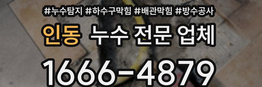 인동 누수 전문 업체