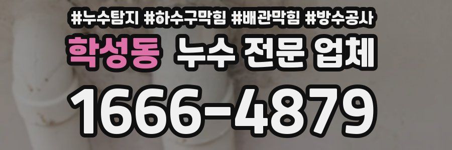 학성동 누수 전문 업체