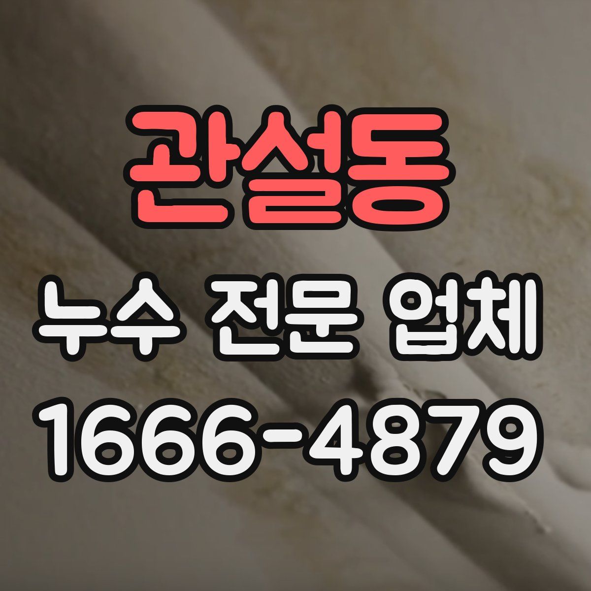 관설동 누수 전문 업체