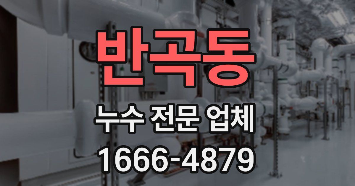반곡동 누수 전문 업체
