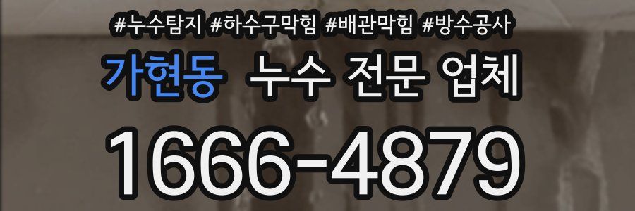가현동 누수 전문 업체