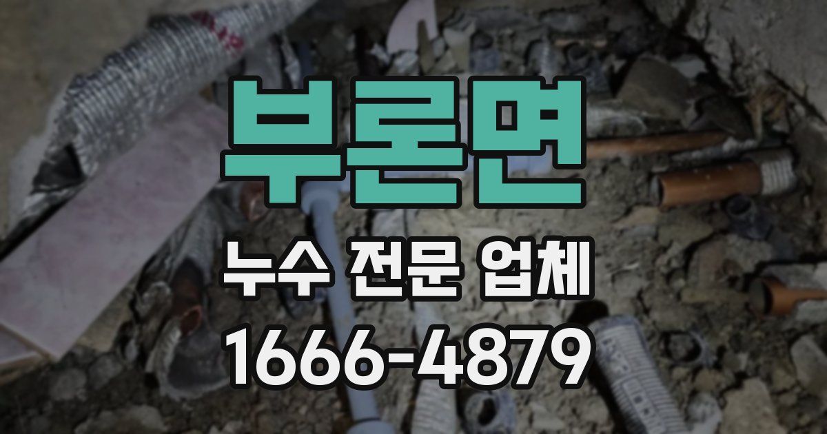 부론면 누수 전문 업체