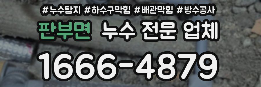 판부면 누수 전문 업체