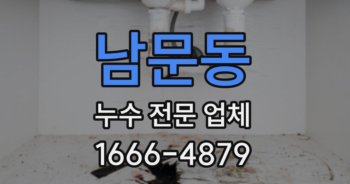 남문동 누수 전문 업체