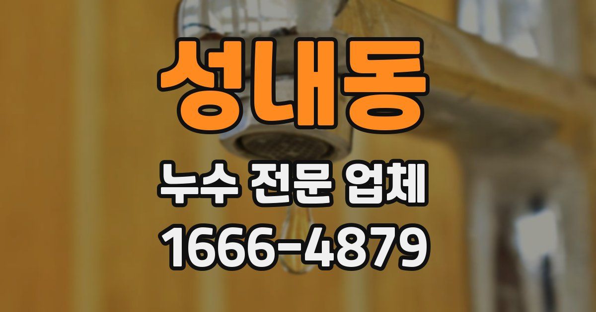 성내동 누수 전문 업체
