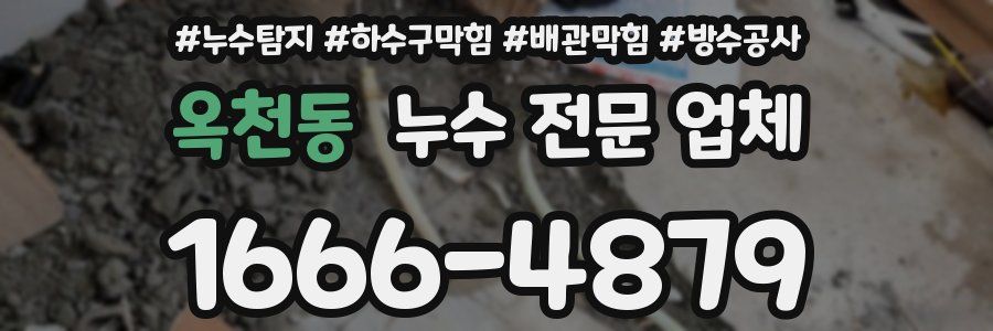옥천동 누수 전문 업체