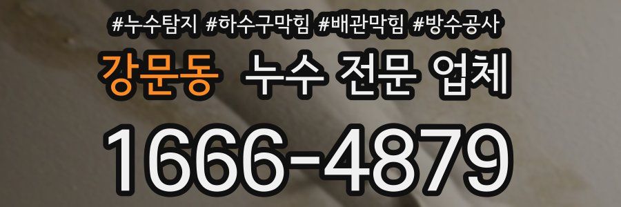 강문동 누수 전문 업체