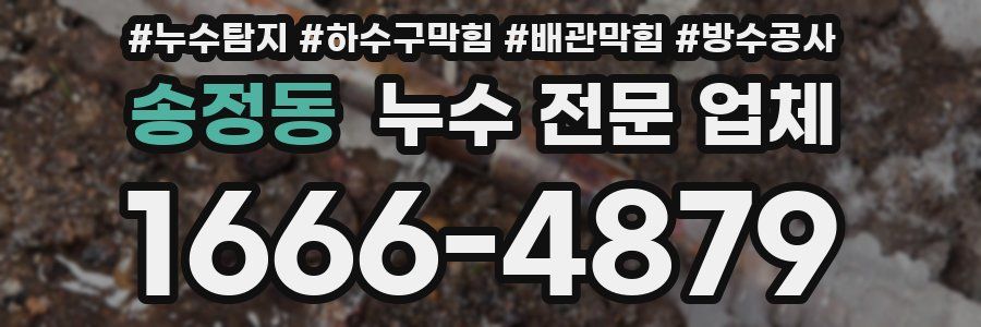 송정동 누수 전문 업체