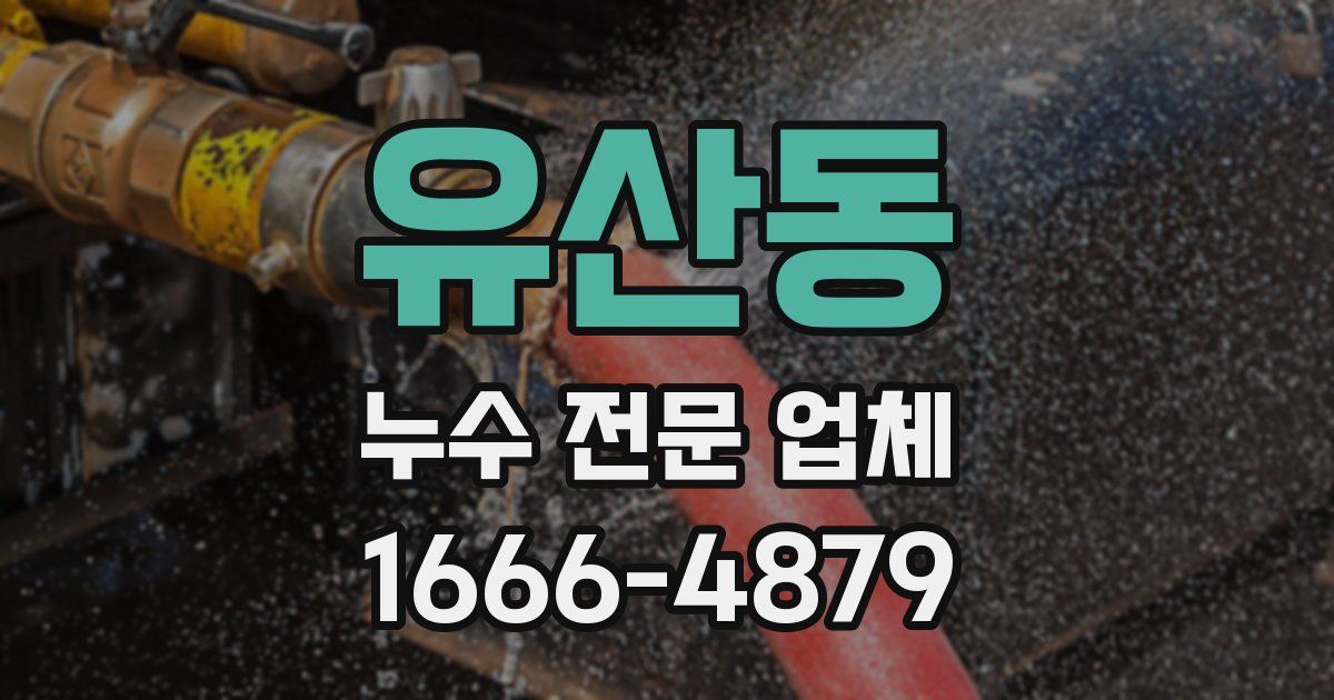 유산동 누수 전문 업체
