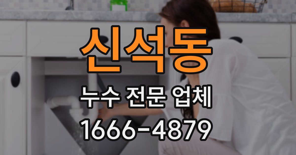 신석동 누수 전문 업체