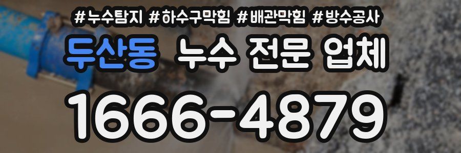 두산동 누수 전문 업체