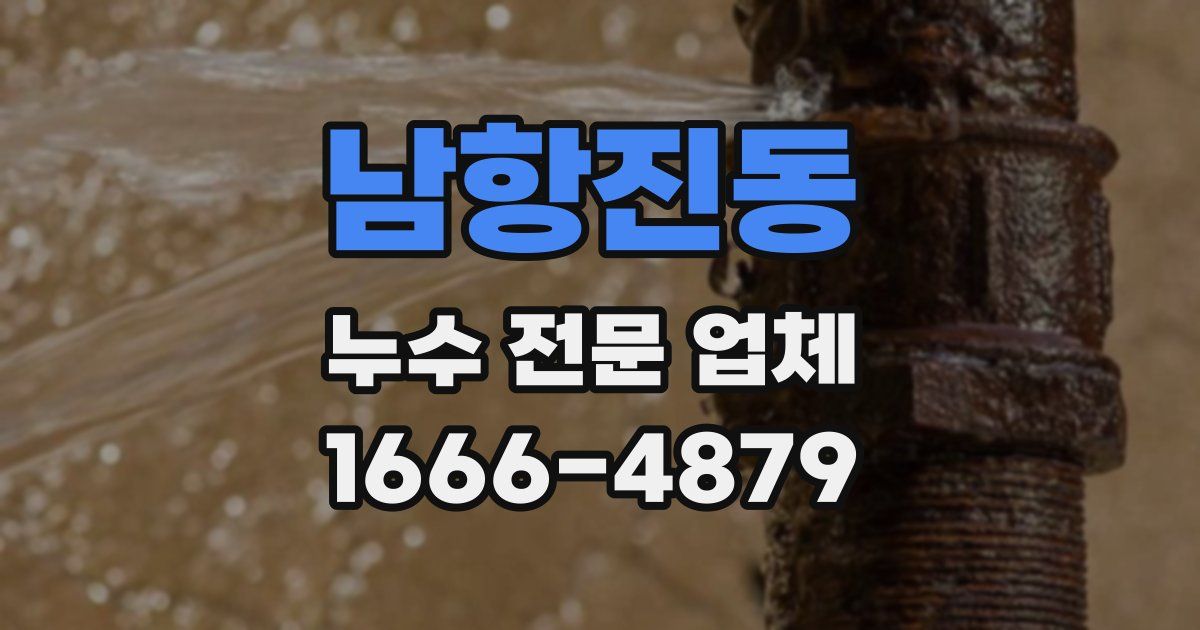 남항진동 누수 전문 업체