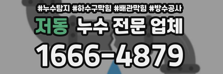 저동 누수 전문 업체