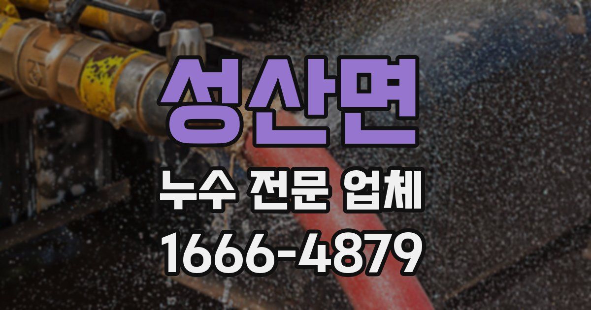 성산면 누수 전문 업체