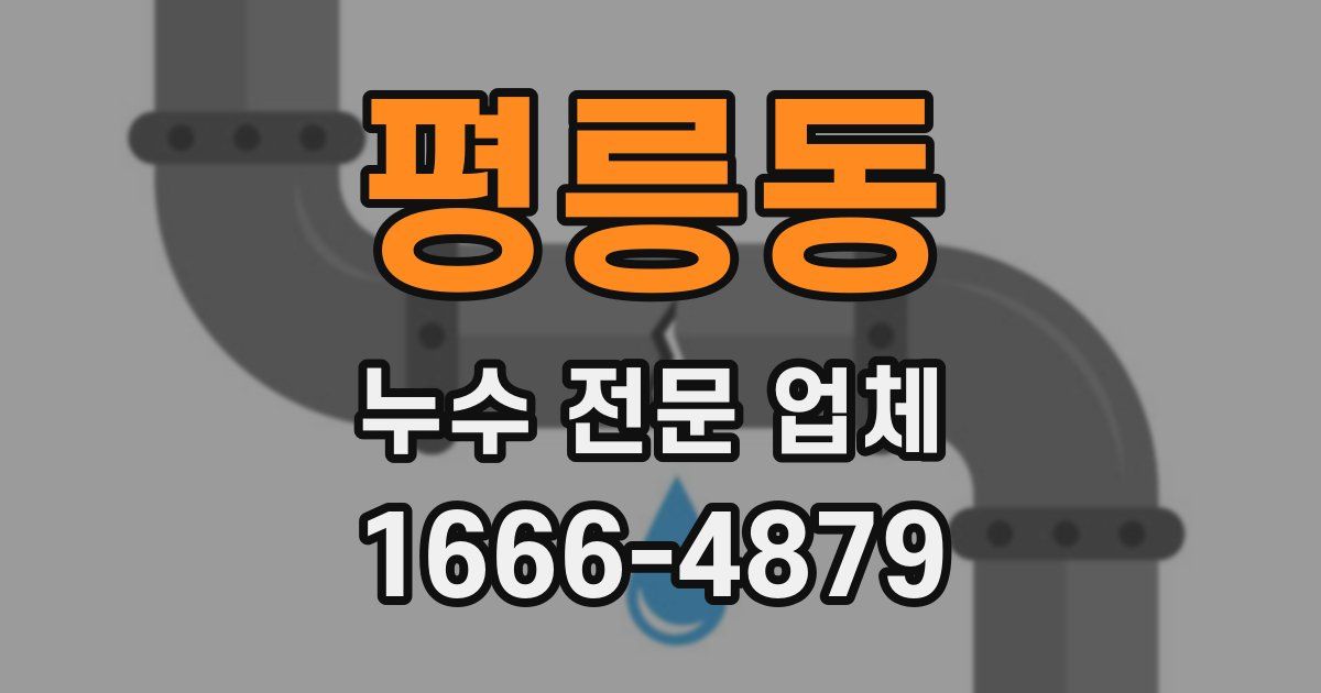 평릉동 누수 전문 업체