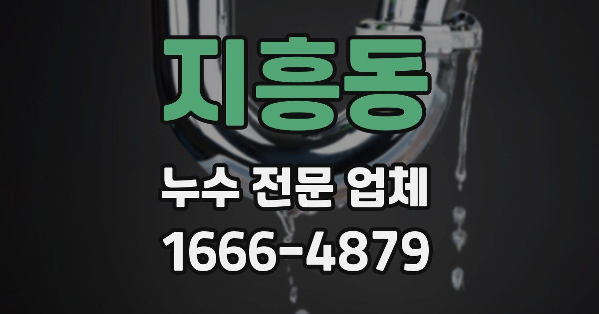 지흥동 누수 전문 업체