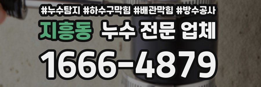 지흥동 누수 전문 업체