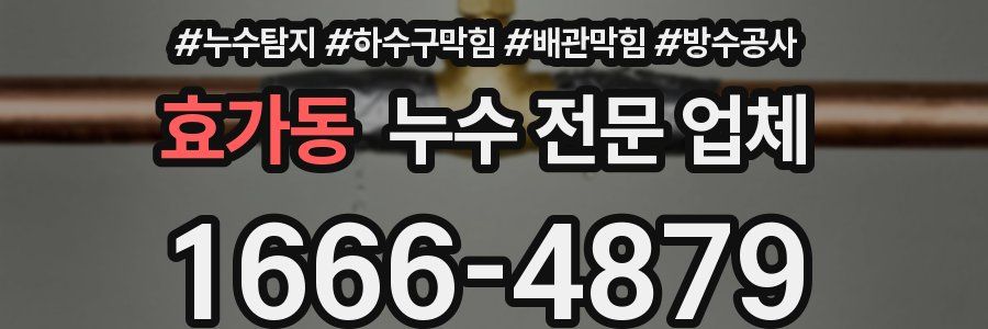 효가동 누수 전문 업체