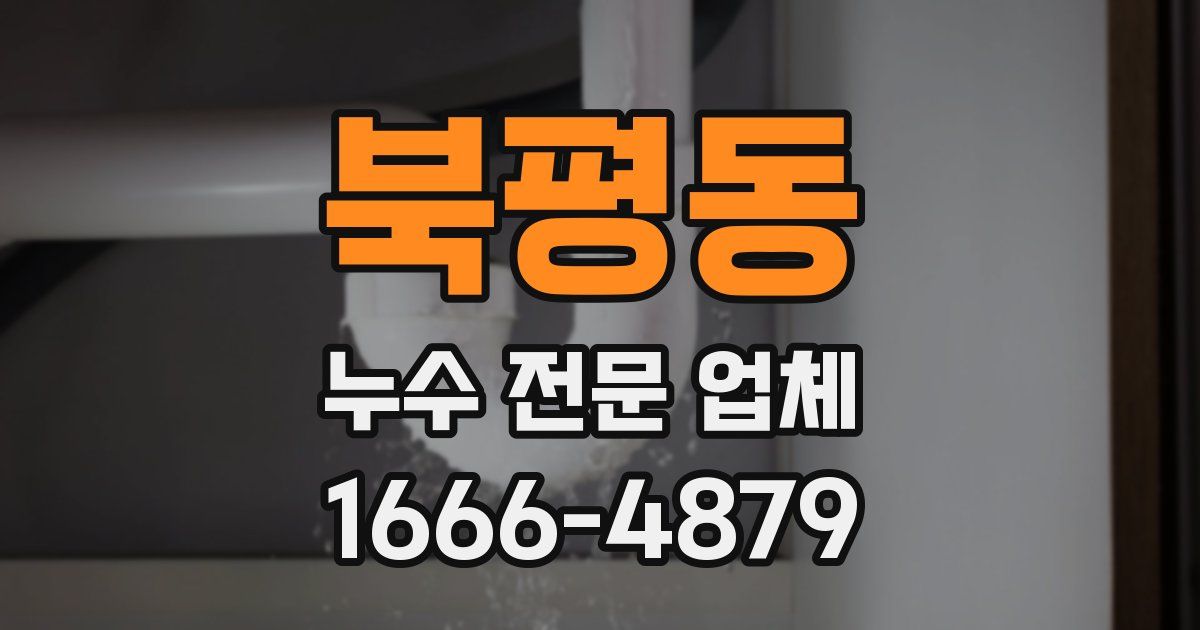 북평동 누수 전문 업체