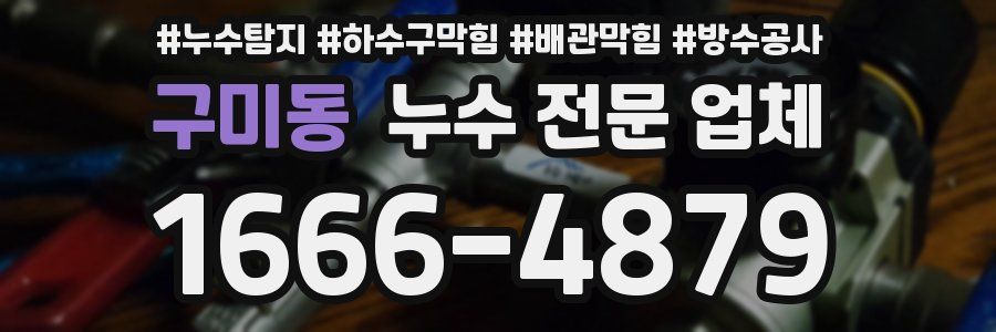 구미동 누수 전문 업체