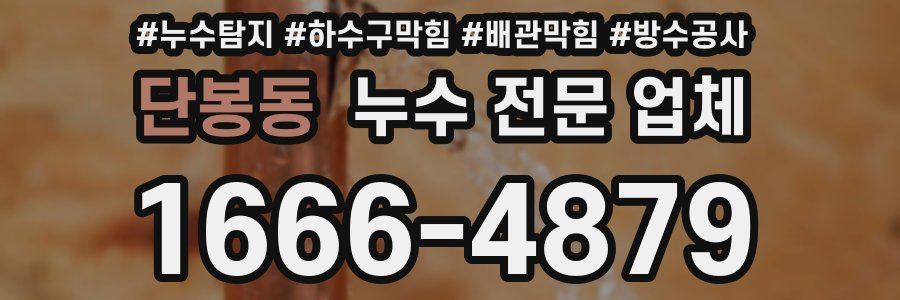 단봉동 누수 전문 업체