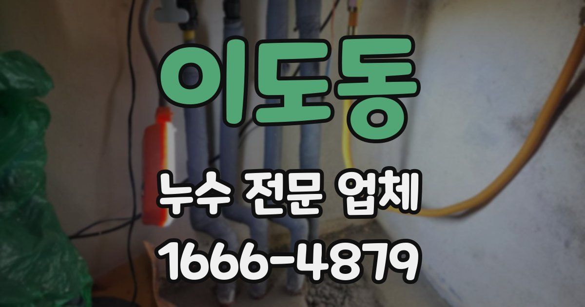 이도동 누수 전문 업체