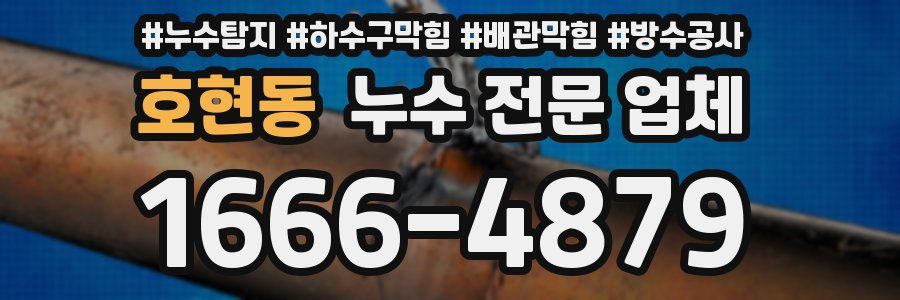 호현동 누수 전문 업체