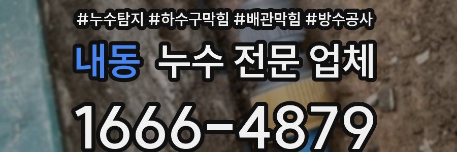 내동 누수 전문 업체