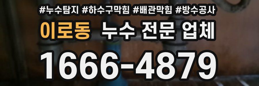 이로동 누수 전문 업체