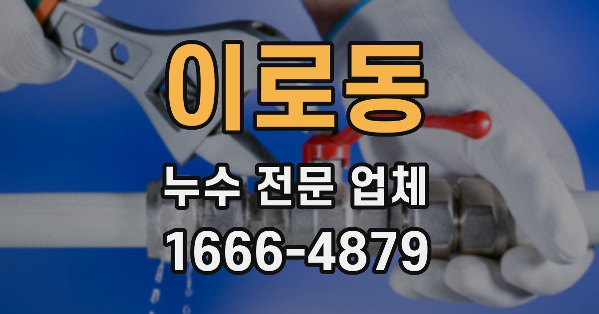 이로동 누수 전문 업체